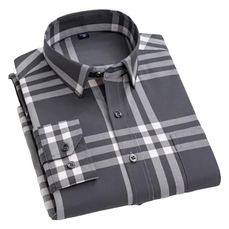 Men's Regular Fit Check Shirt Comfortable Everyday Style