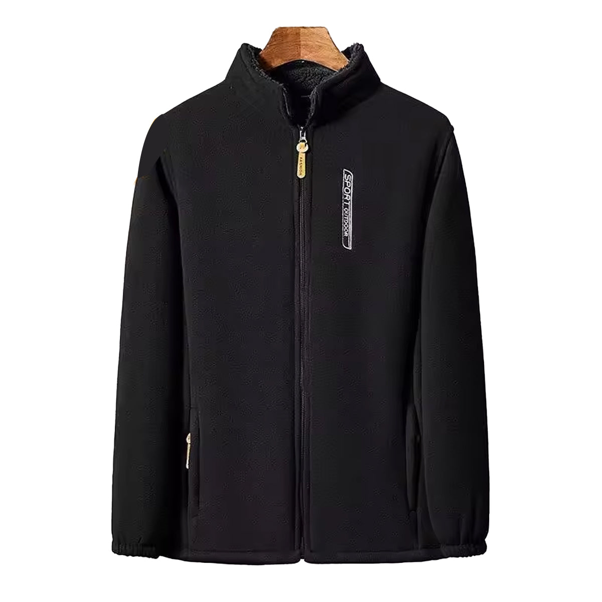 Men's Regular Wear Soft Fleece Zip-Up Jacket