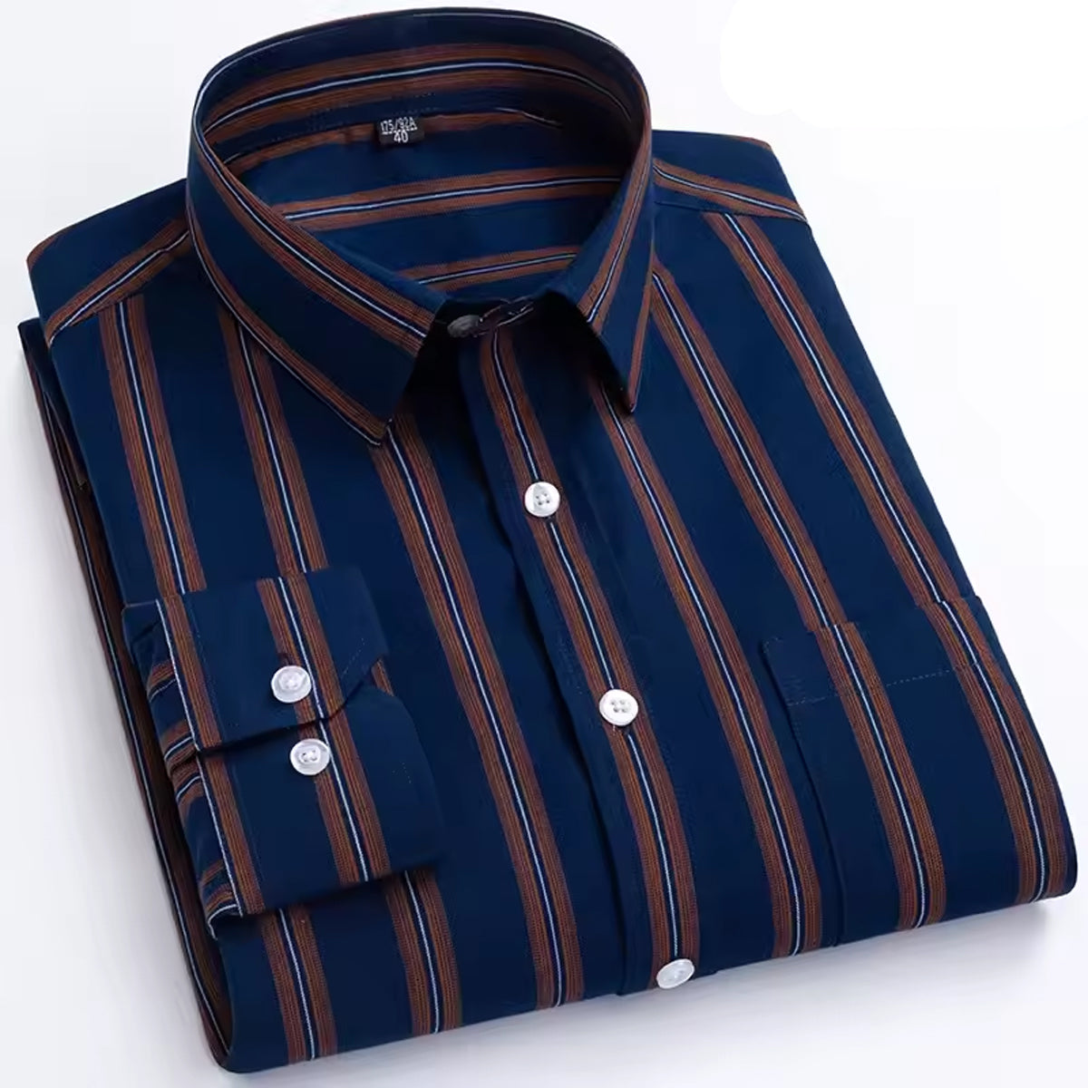 Men’s Casual Striped Shirt – Soft Cotton
