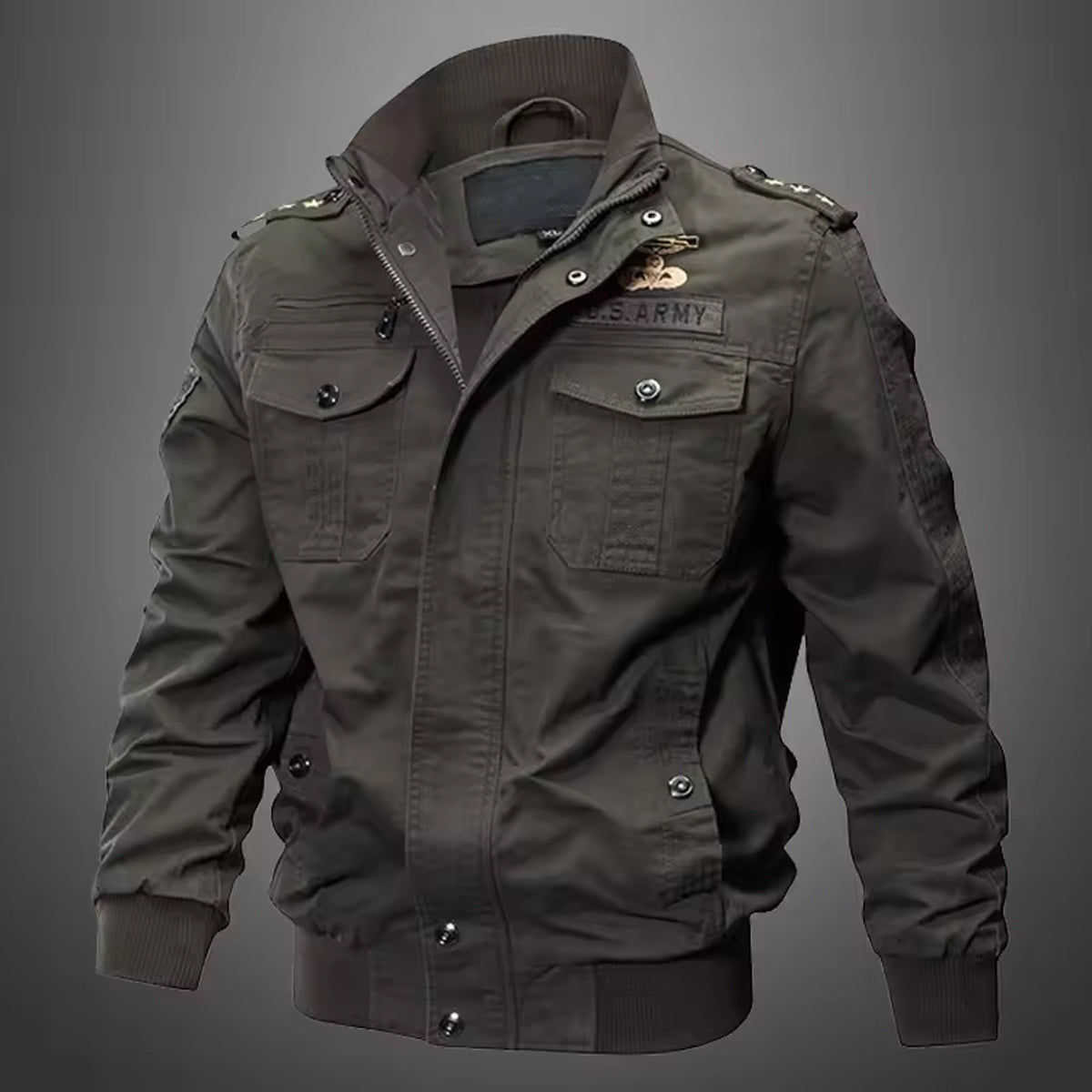 Men's Black Lightweight Multi-Pocket Travel Jacket