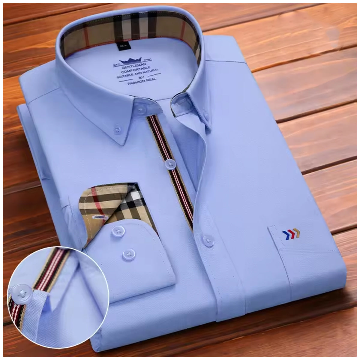 Men’s Stretch Slim Fit Casual Shirt