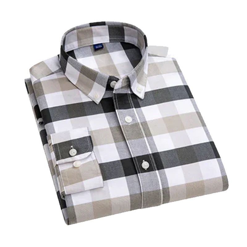 Men’s Slim Fit Cotton Checked Shirt Perfect for Work & Weekend