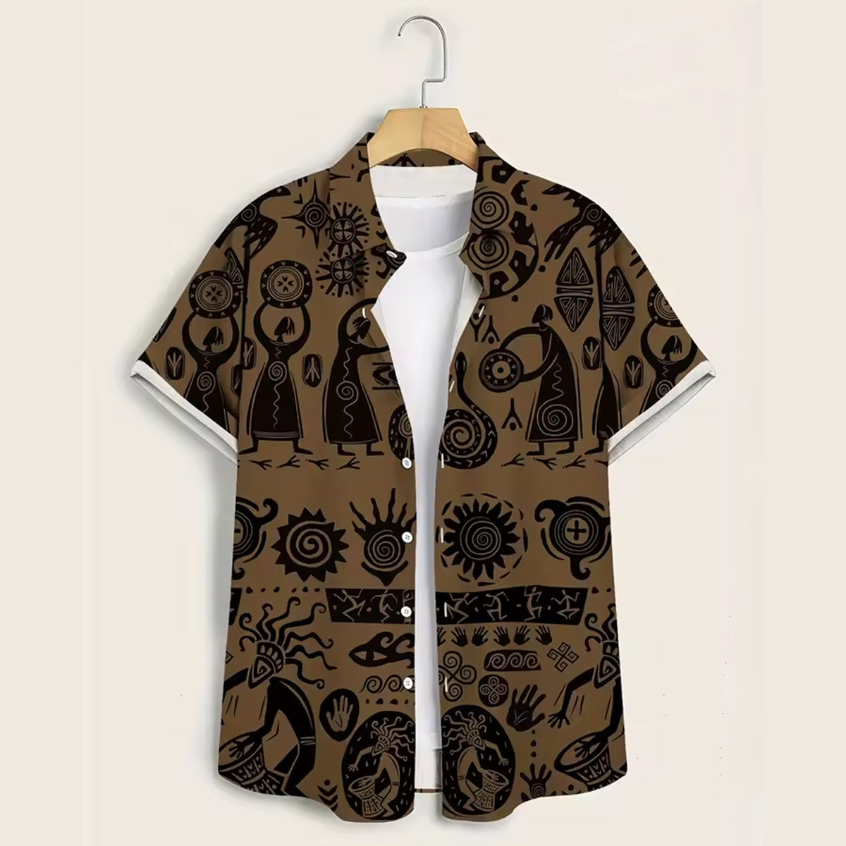 Men’s Print Collar Slim Fit Shirt