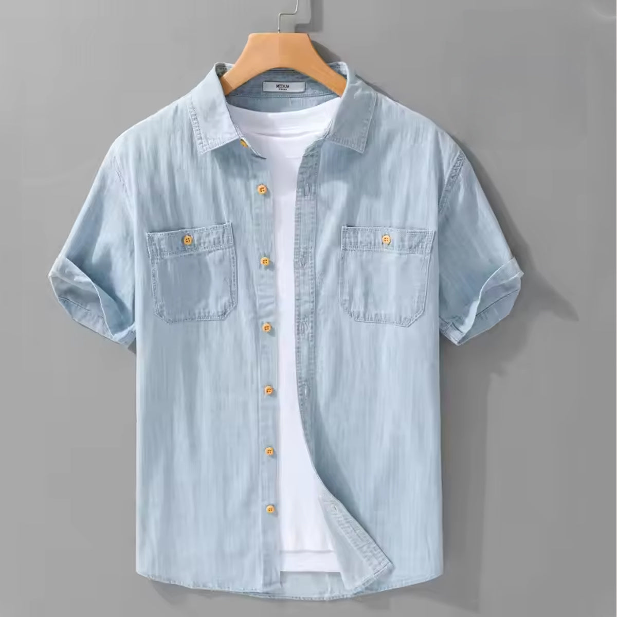 Men’s Casual Denim Button-Down