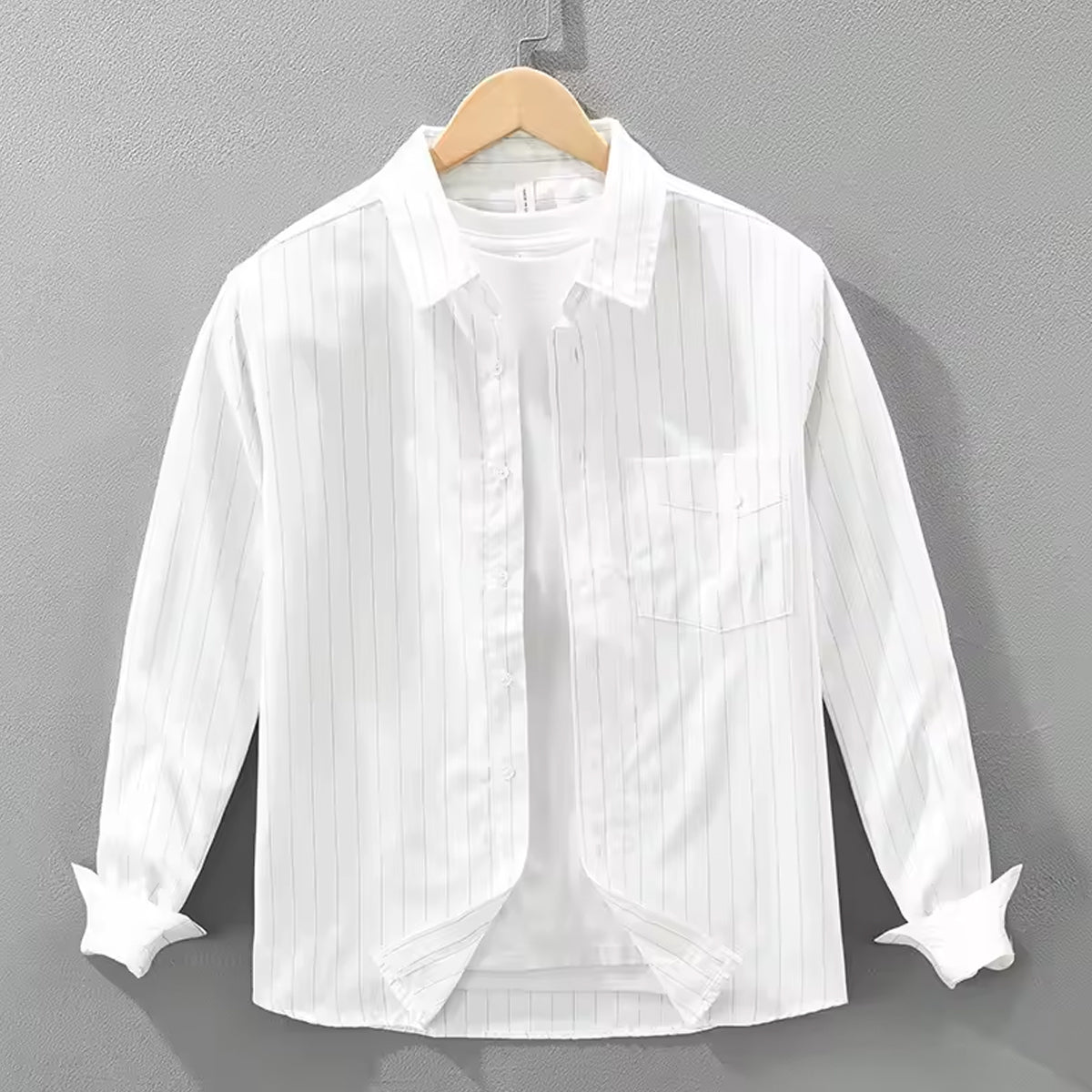 Men’s White Full Sleeve Formal Shirt – Lightweight Cotton