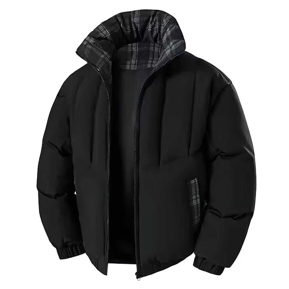 Men Stylish Black Latest Puffer Winter Jacket