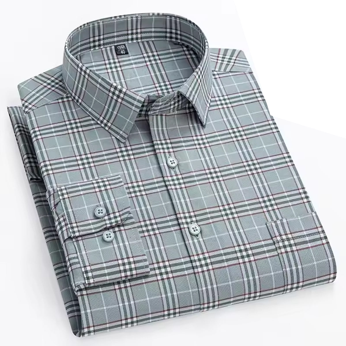 Men’s Business Formal Checkered Shirt