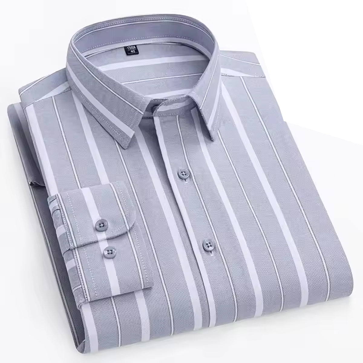 Men’s Striped Long Sleeve Button-Up – Vacation Style Shirt