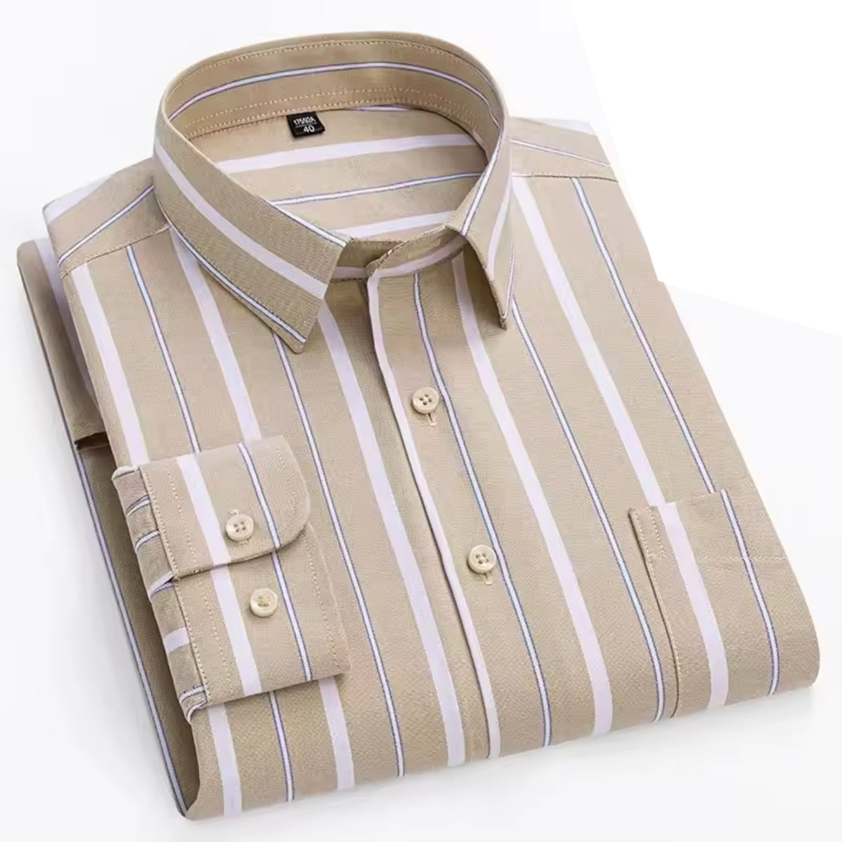 Men’s Classic Western Style Striped Shirt – Snap Closure