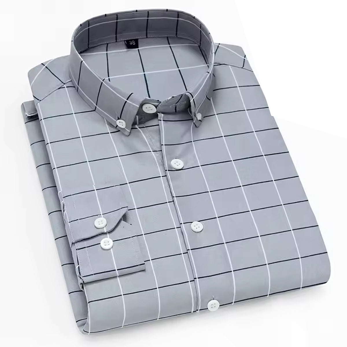 Men’s Slim Fit Mind Bowling Small Box Checkered Shirt – Full Sleeve