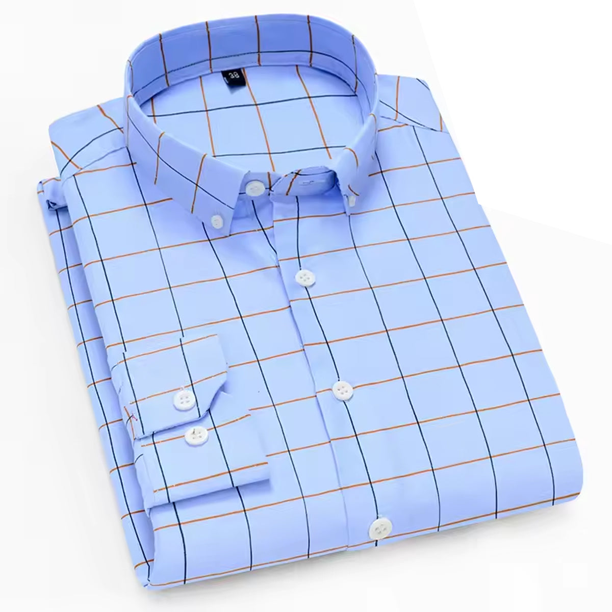 Men’s Casual Regular Fit Small Box Check Shirt – Lightweight