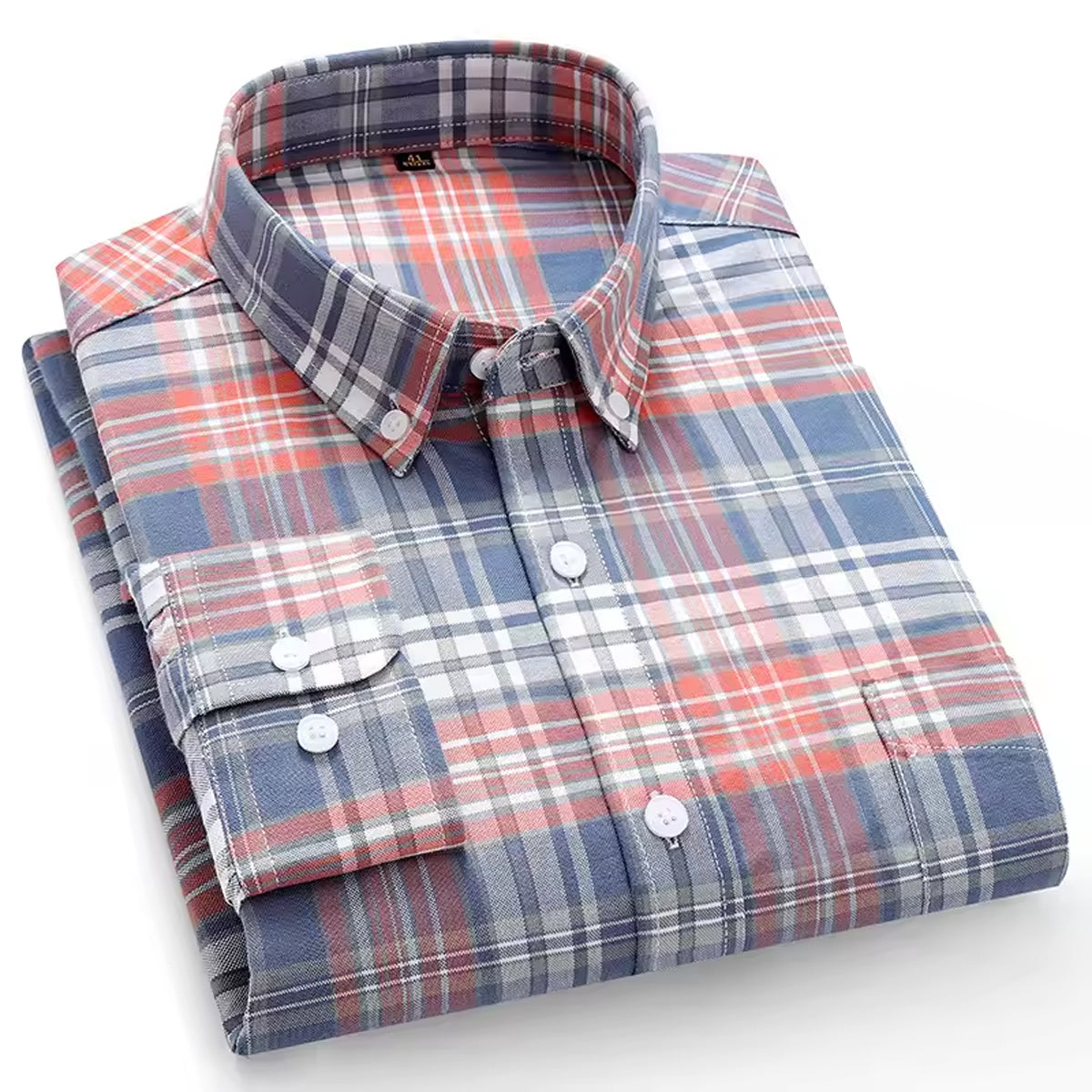Men's Pure Cotton Checks Pattern Slim Fit Shirt