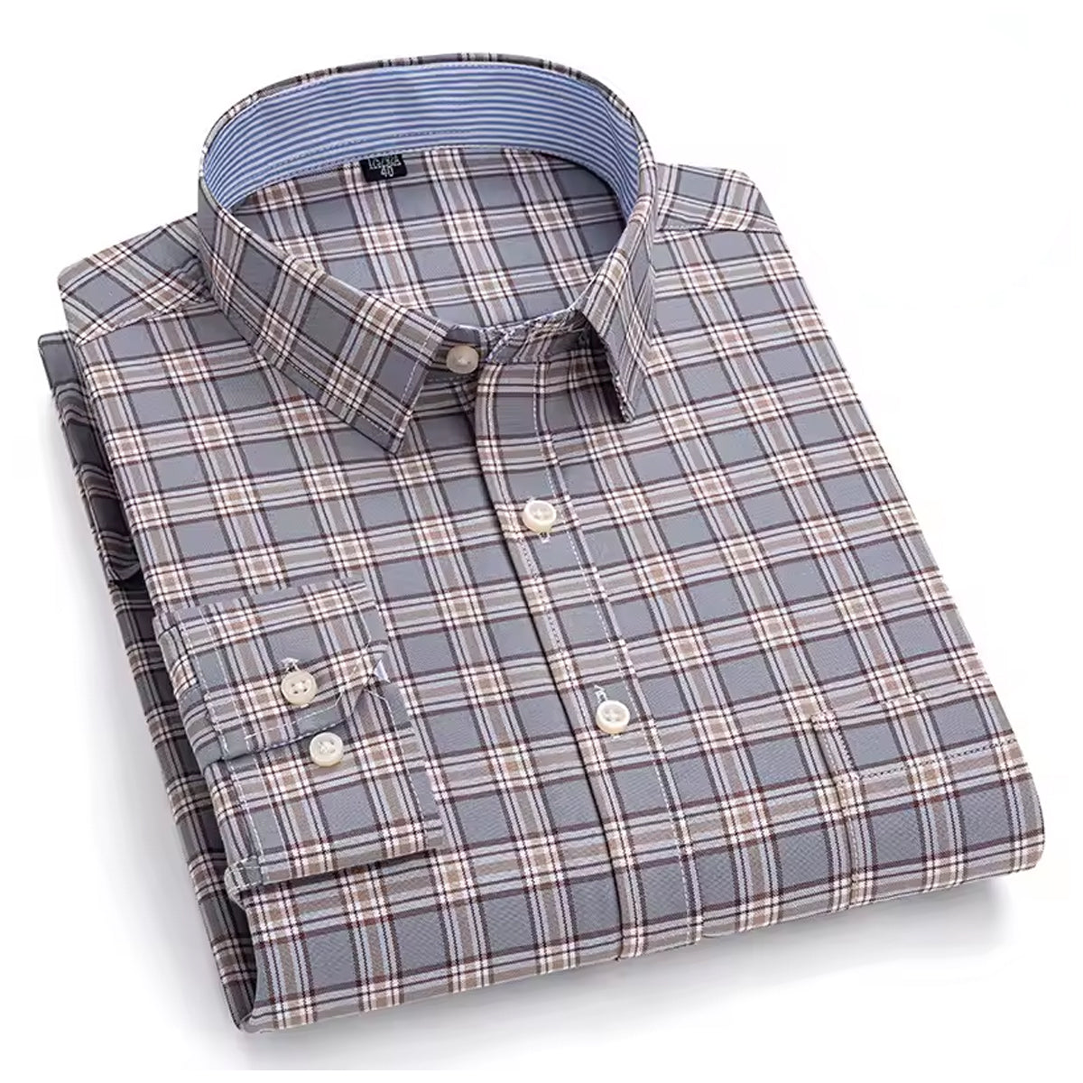 Men’s Relaxed Fit Plaid Shirt – Casual