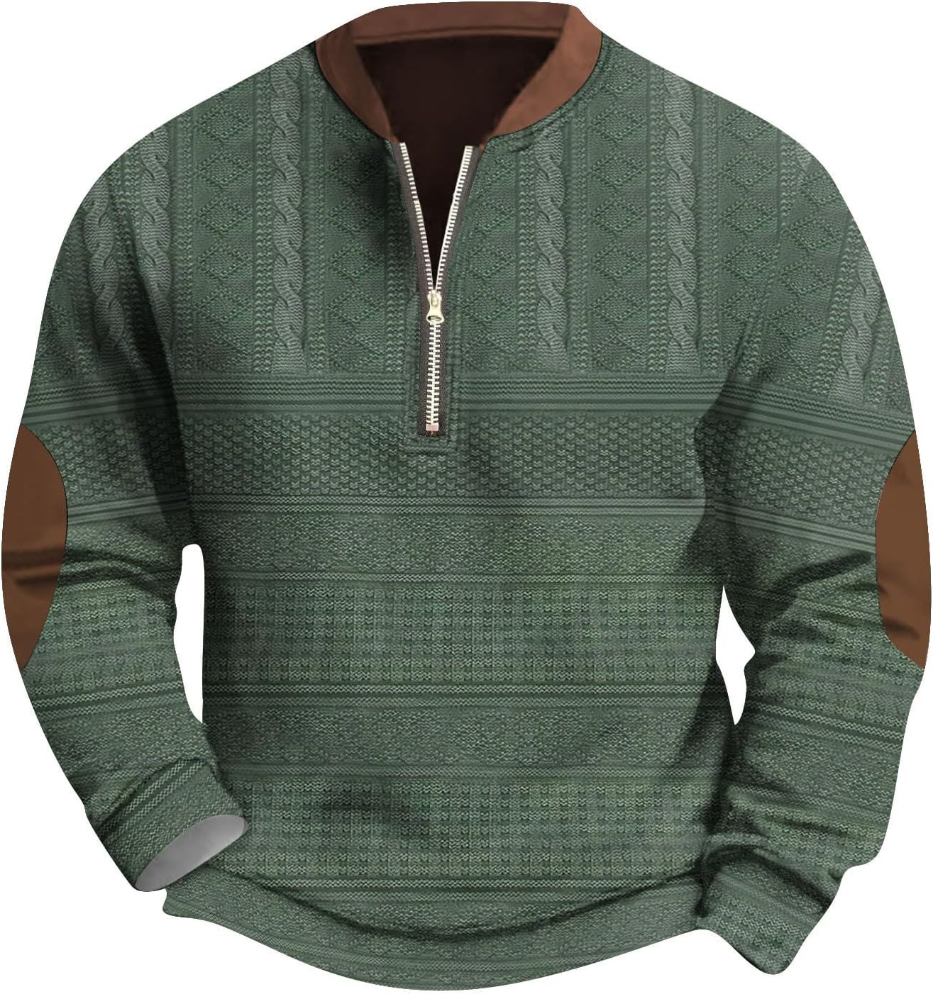 Man Stylish Sweatshirts Half Zipper Sweatshirt Full Sleeves Sweaters