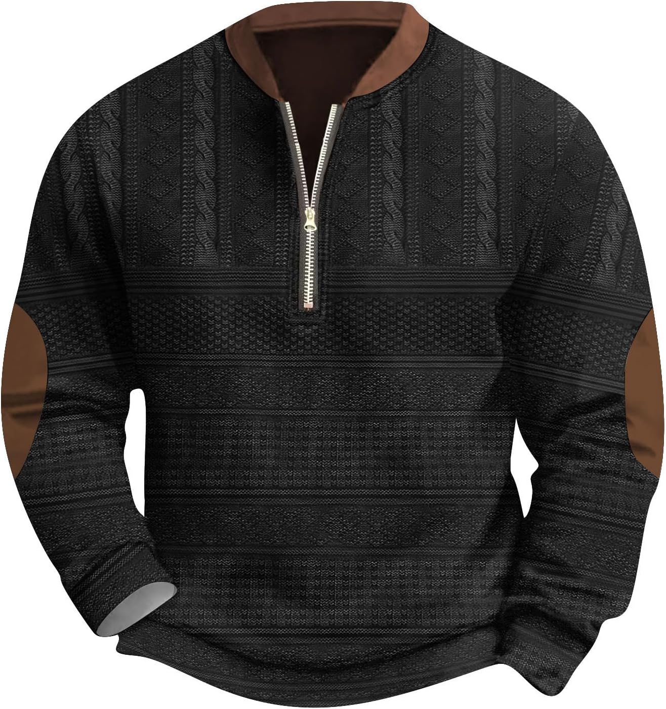 Men’s Half-Zip Sweatshirt Stylish Quarter-Zip Pullover Full Sleeve Winter Wear