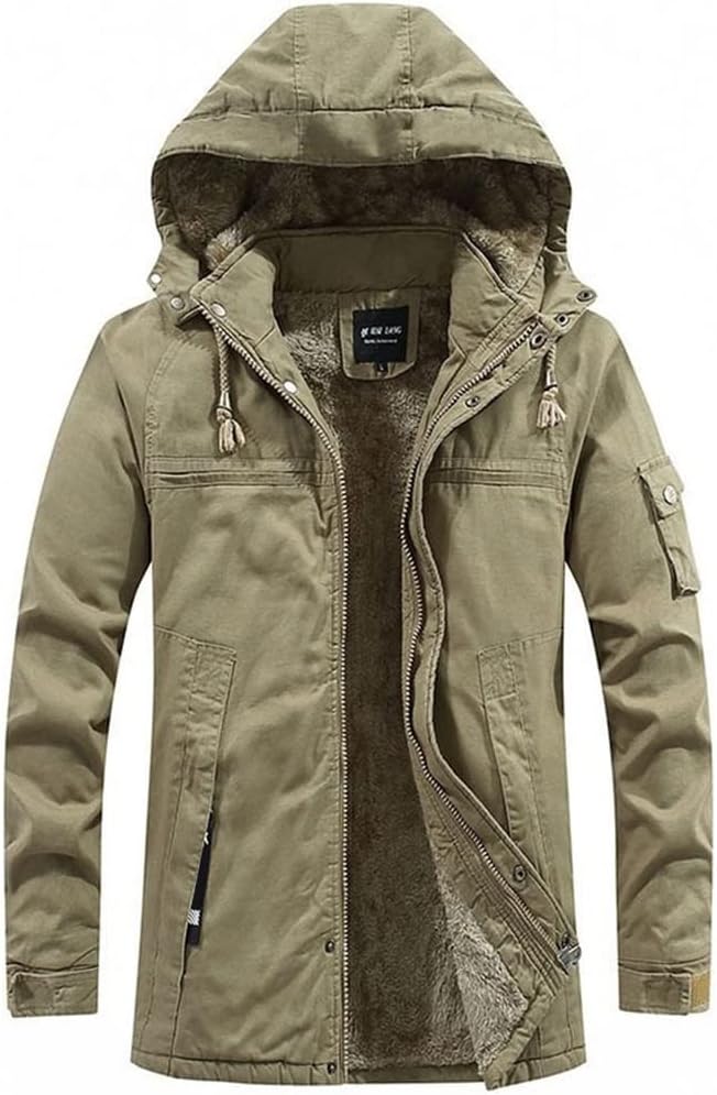 Men’s Fleece Sweatshirt Jacket – Warm Outdoor Zip Hoodie