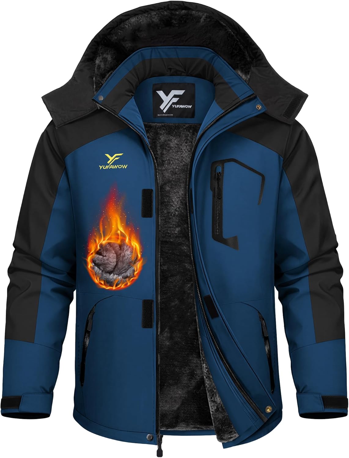 Men’s Winter Sweatshirt Jacket – Thermal Fleece Zip Up