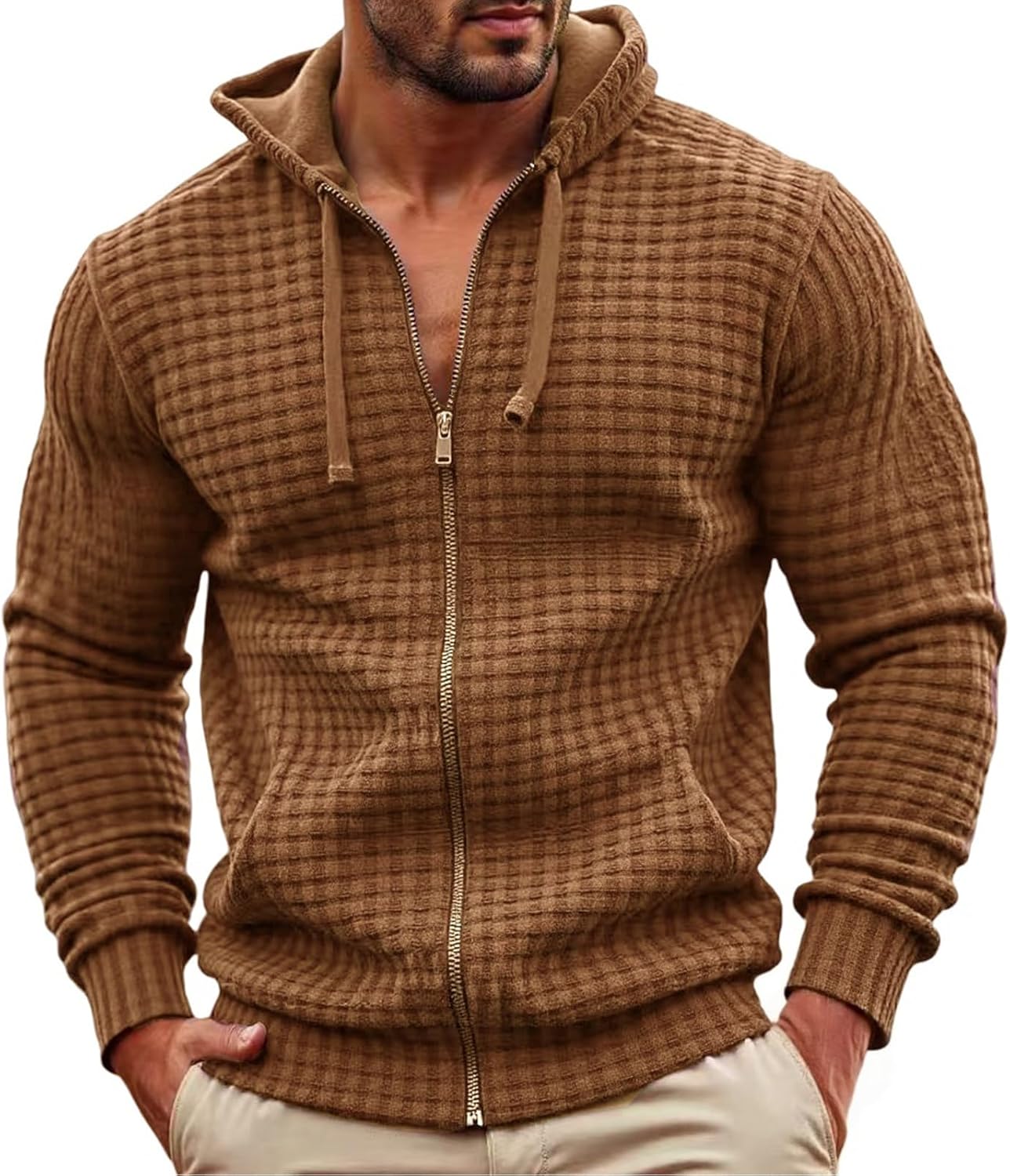 Men’s Classic Trench Coat – Long Lightweight Sweater