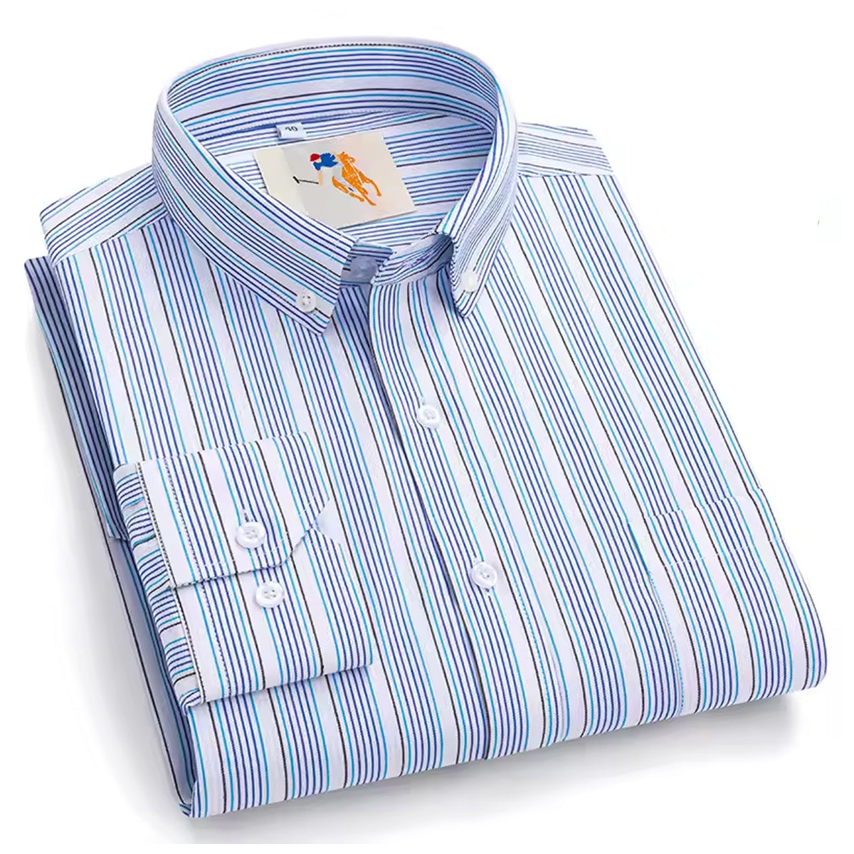 Men’s Stretch Striped Shirt – Performance Fit