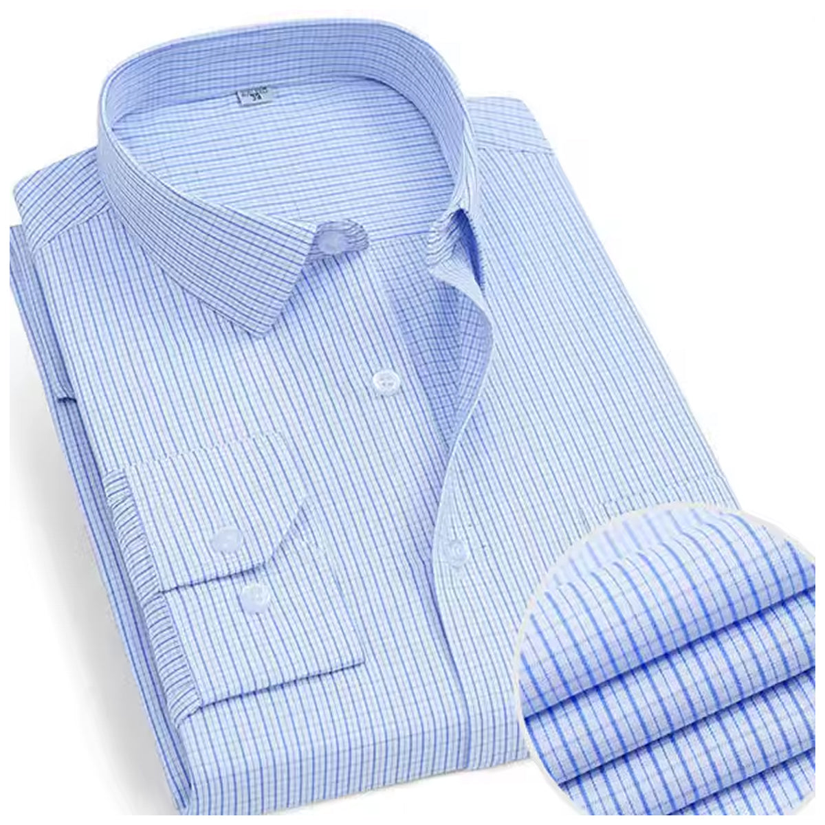 Men's Standard Slim Fit Striped Pure Cotton Casual Shirt