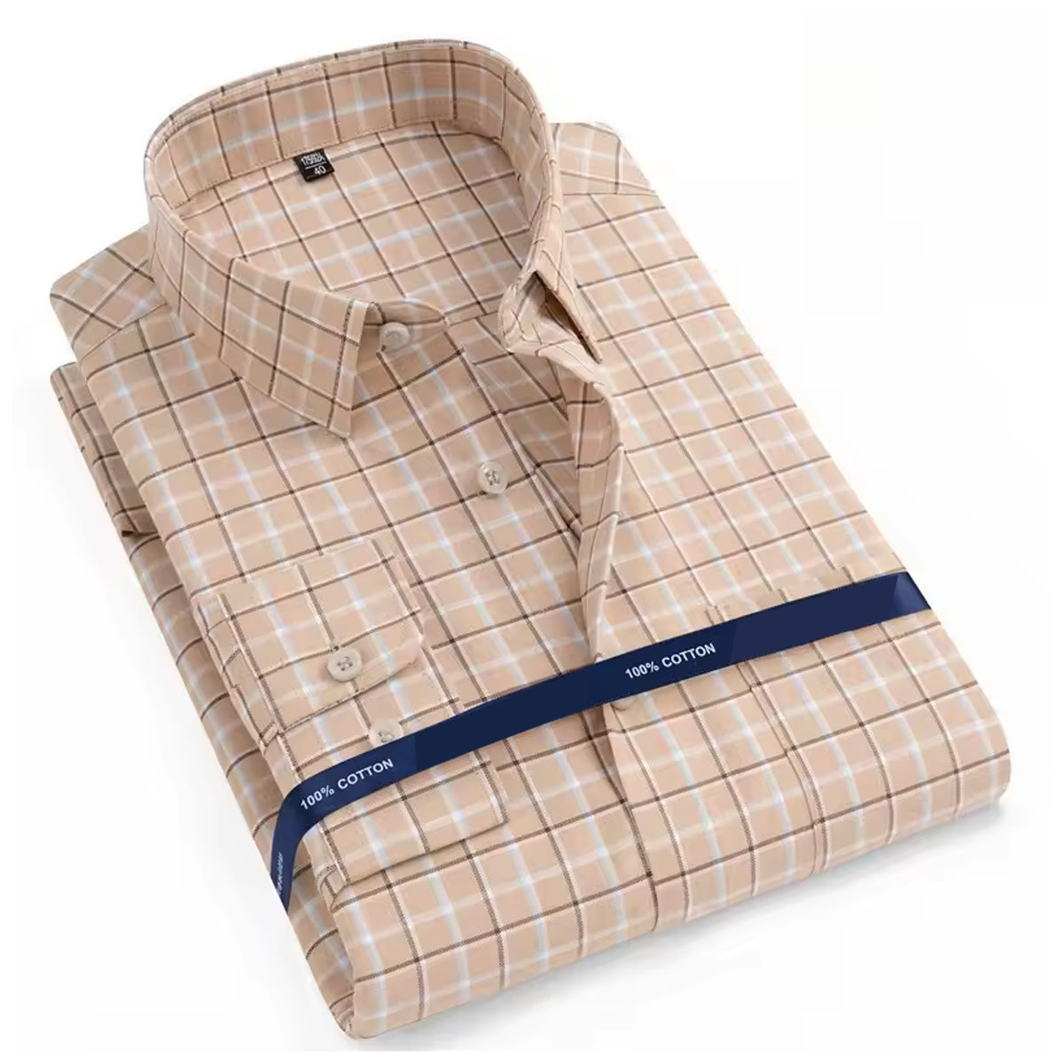 Men Small Checkered Slim Fit Cotton Casual Shirt