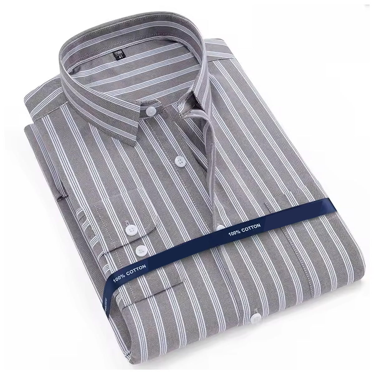 Men's Striped Slim Fit Cotton Casual Shirt