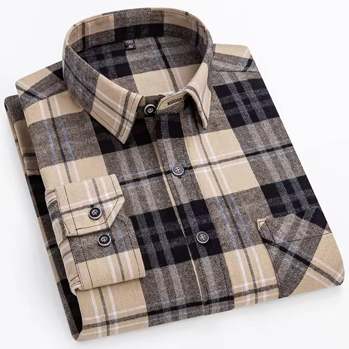 Men’s Stretch Casual Checkered Comfort Flex Shirt